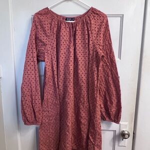 GAP Pink Long Sleeve Dress
